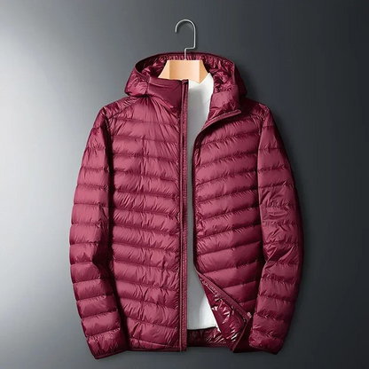 Men's quilted transition jacket - With hood, Lightweight, Casual