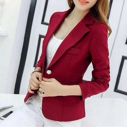 Elegant Ladies Blazer With Ankle Button Closure - Perfect For Office