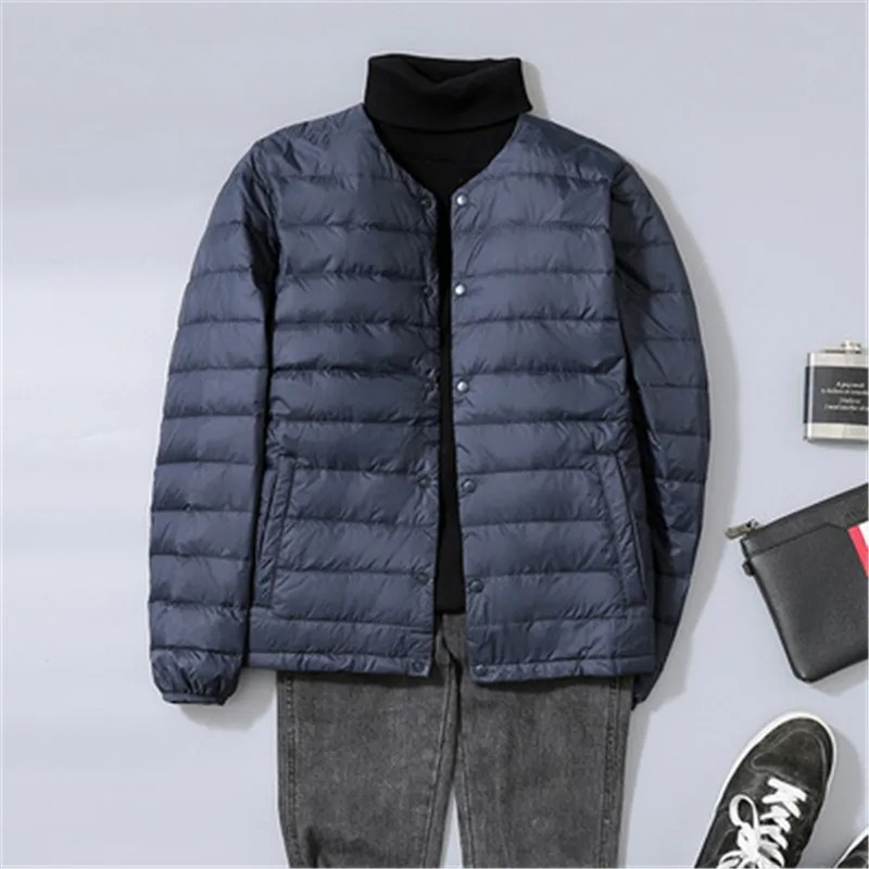 Men's quilted transition jacket - Lightweight, With button placket, Casual