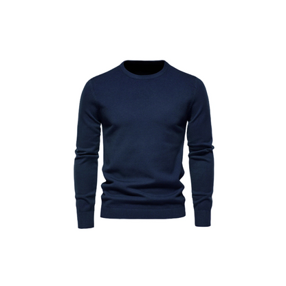 Minimalist round neck men's sweater for timeless style