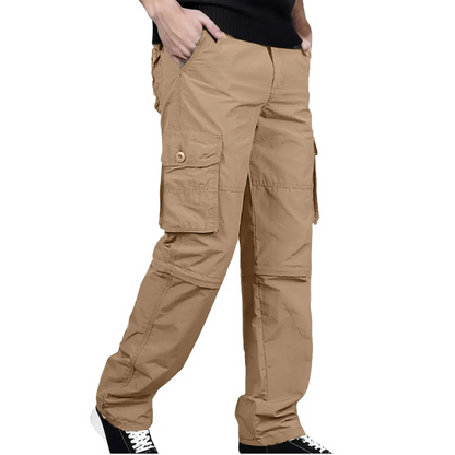 Cargo trousers men - Breathable outdoor trousers with pockets, adjustable leg cuffs