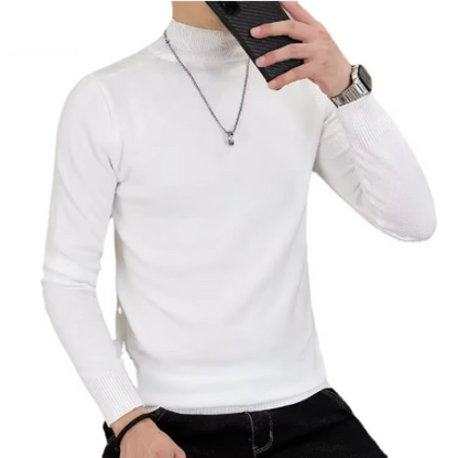 Elegant turtleneck jumper men | slim fit knitted jumper