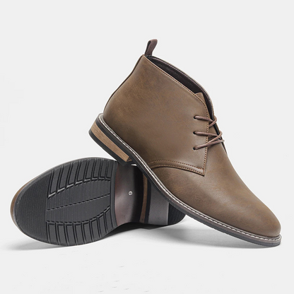 Elegant leather chukka boots for men, durable ankle boots