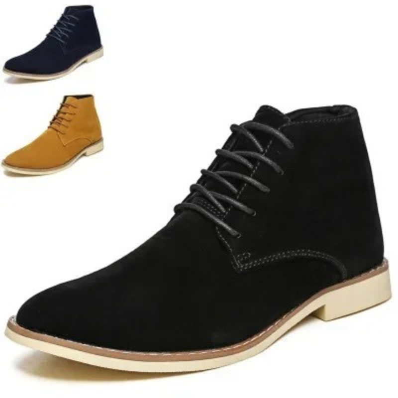 Comfortable suede chukka boots for men, non-slip ankle boots