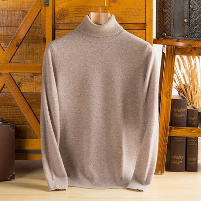 Men's turtleneck jumper - Classic turtleneck jumper made from the finest wool