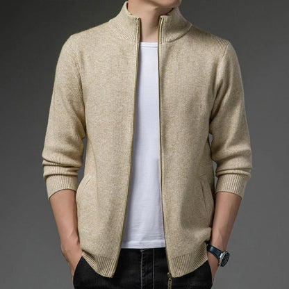 Cardigan - Slimfit Cardigan with Zipper