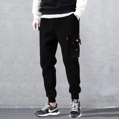 Men's cargo trousers - Modern jogging trousers with pockets, adjustable waistband