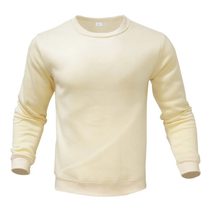 Men's sweater, round neck long sleeve basic jumper