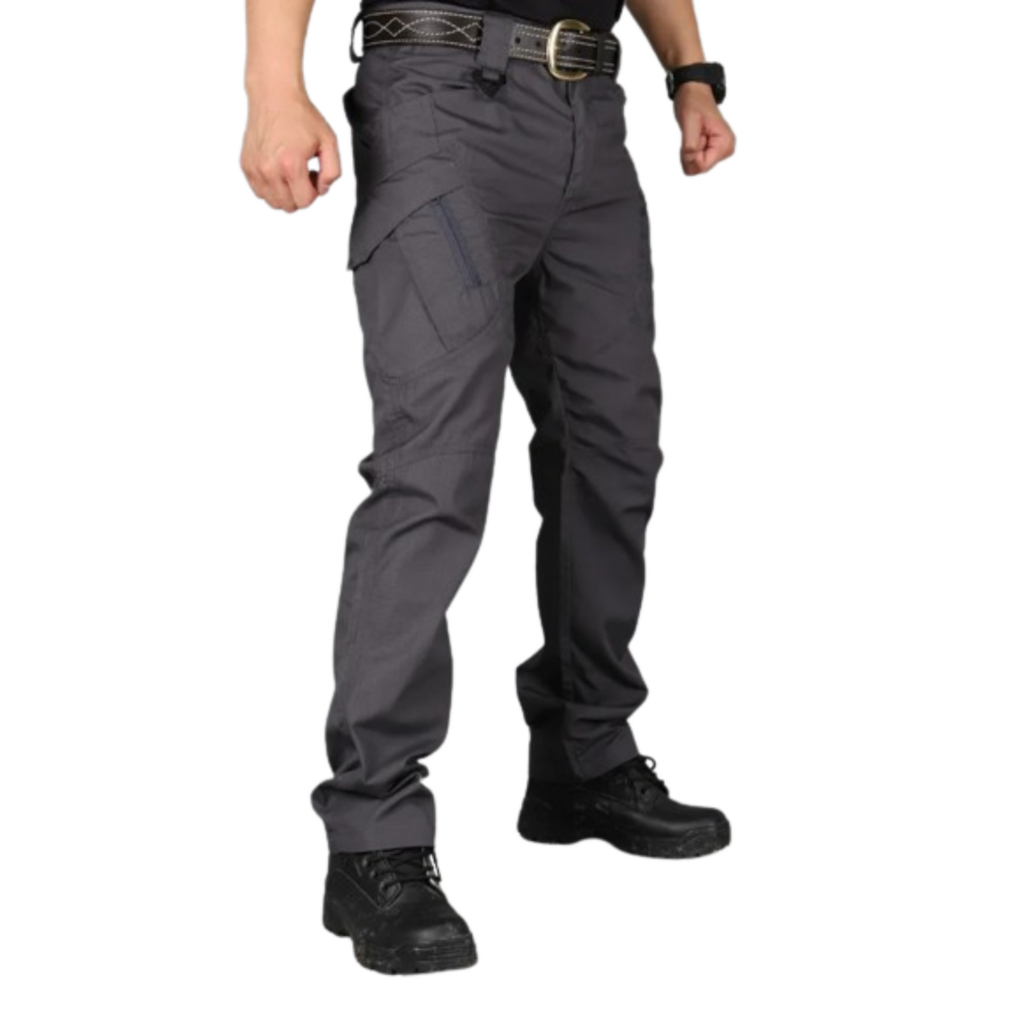 Waterproof wear-resistant multi-pocket cargo trousers for men