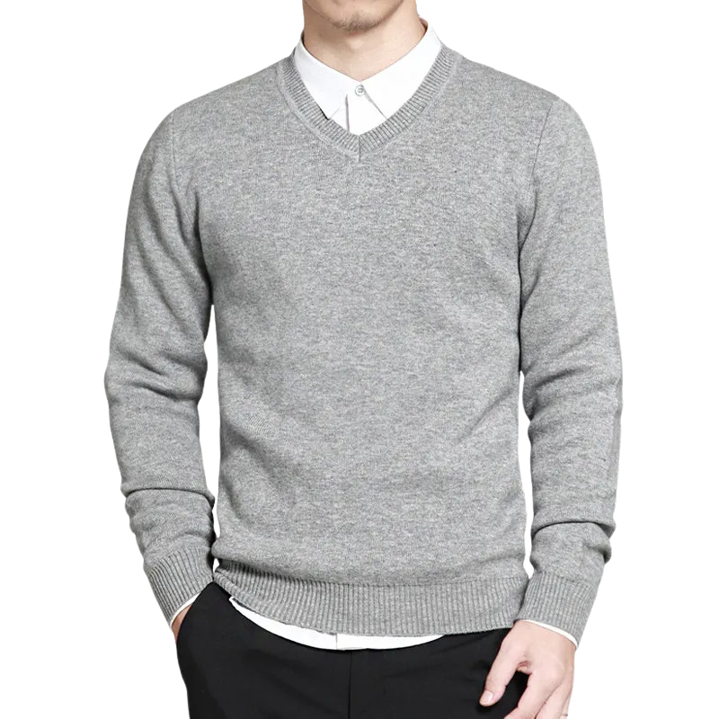 Elegant V-neck men's sweater for style-conscious men