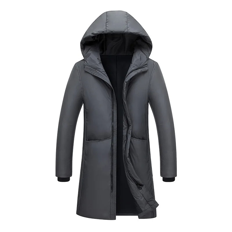 Men's parka winter jacket, long cut and water-repellent