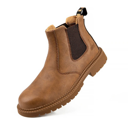 men's boots with elasticated inserts and robust rubber sole