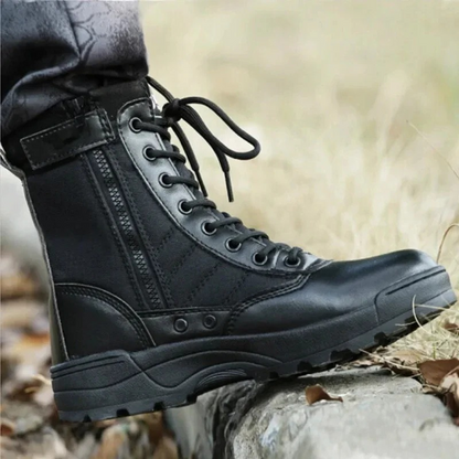 Men's boots with side zip and reinforced toe cap