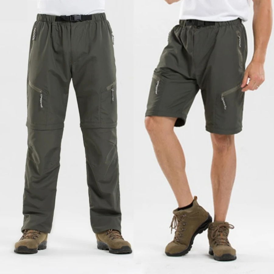 Cargo trousers men - Waterproof outdoor trousers with zip pockets, robust