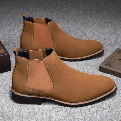 Hardwearing Chelsea boots for men with treaded soles