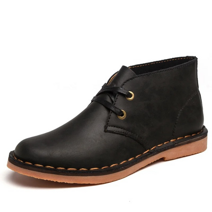 Elegant chukka boots for men with laces, comfortable leather shoes