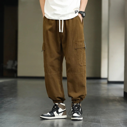 Cargo trousers men - Casual jogging trousers with side pockets, comfortable waistband