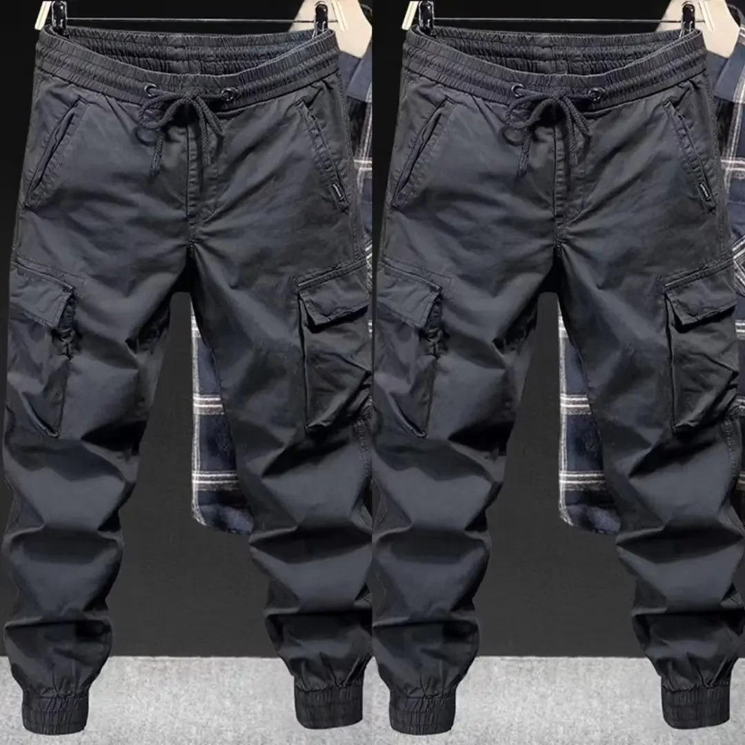 Cargo trousers for men - Comfortable leisure trousers with pockets, elasticated waistband