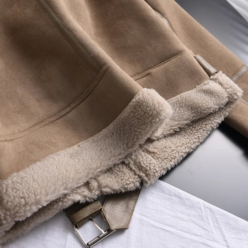 Women's Suede Winter Coat