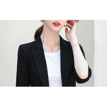 Stylish Women's Blazer With 3/4 Sleeves - Perfect For Office