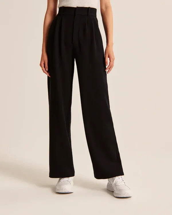 Women's High-Waisted Flared Trousers – Elegant Fit, Stylish Design, Perfect for Casual and Formal Looks