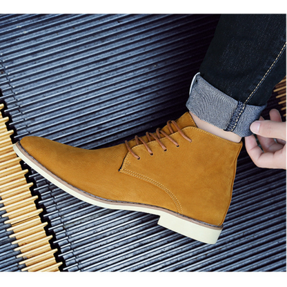 Comfortable suede chukka boots for men, non-slip ankle boots