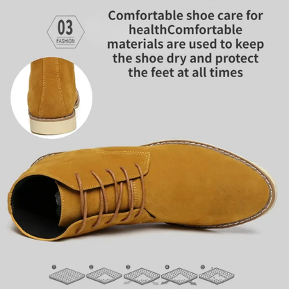 Classic suede chukka boots for men, comfortable casual shoes