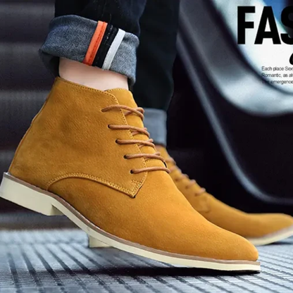 Classic suede chukka boots for men, comfortable casual shoes