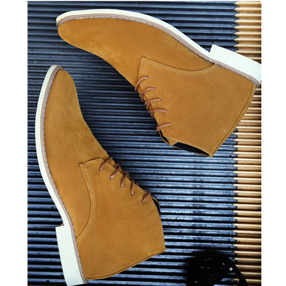 Comfortable suede chukka boots for men, non-slip ankle boots