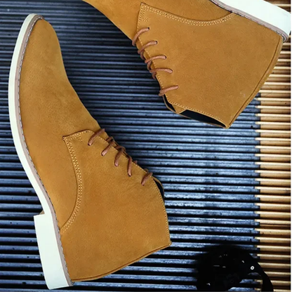 Classic suede chukka boots for men, comfortable casual shoes