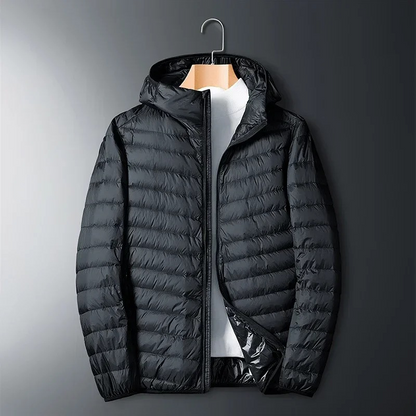 Men's quilted transition jacket - With hood, Lightweight, Casual