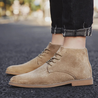 Suede chukka boots for men, Comfortable and casual ankle boots