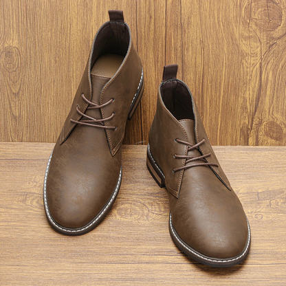 Elegant leather chukka boots for men, durable ankle boots