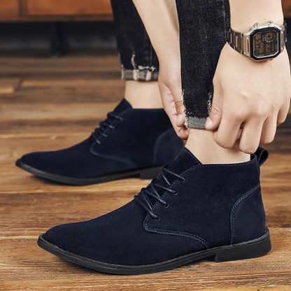 Classic suede chukka boots for men, comfortable casual shoes