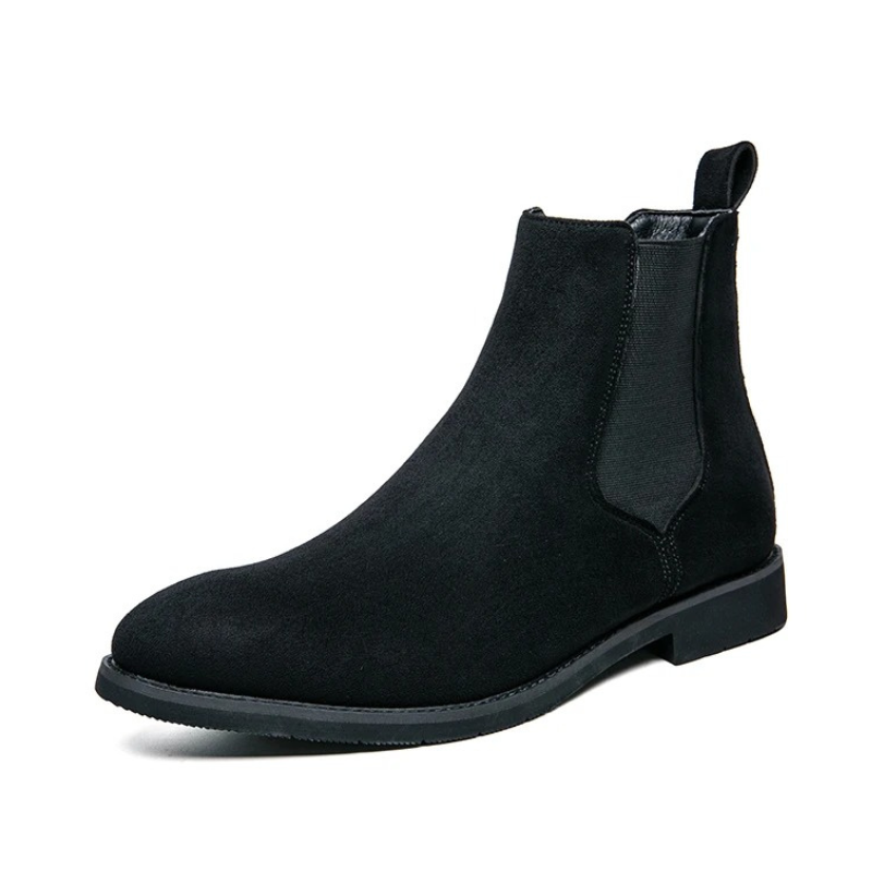 Fashionable suede Chelsea boots for men with elasticated insert