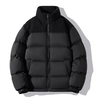 Men's puffer jacket with insulation and zip