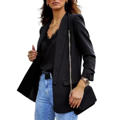 Chic Women's Long-Sleeved Blazer - Perfect For Any Occasion