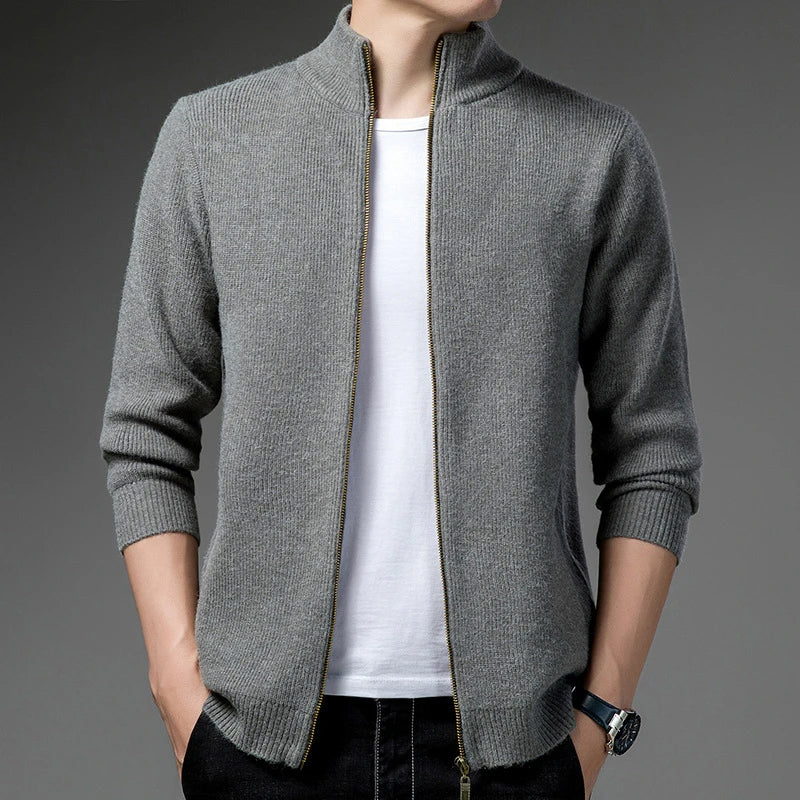 Cardigan - Slimfit Cardigan with Zipper