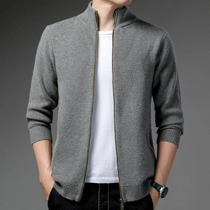 Cardigan - Slimfit Cardigan with Zipper