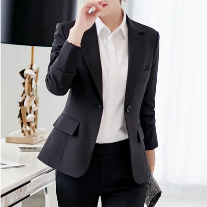 Elegant Ladies Blazer With Ankle Button Closure - Perfect For Office