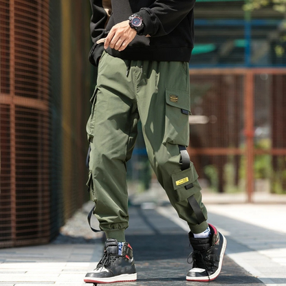 Hit colour multi flutter bags cargo trousers mens