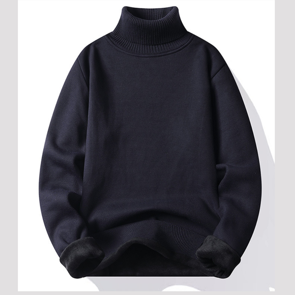 Men's lined turtleneck jumper | Warm winter jumper