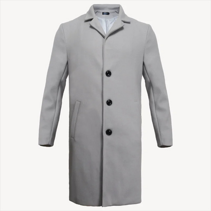 Modern men's coat - Slim-fit wool coat with single-breasted design