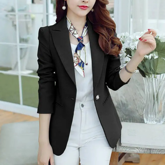 Elegant Ladies Blazer With Ankle Button Closure - Suitable For Office