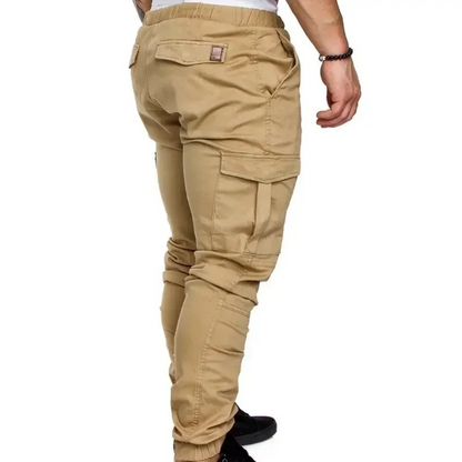 Cargo trousers men - Sporty jogging trousers with pockets, elasticated waistband