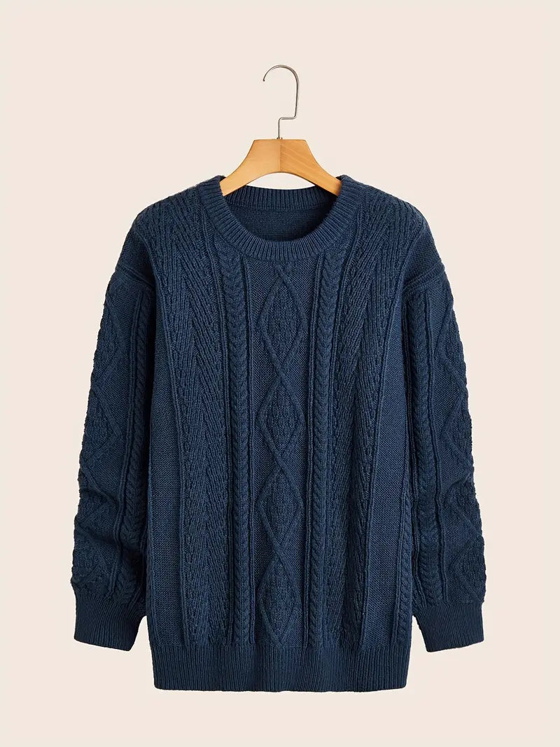 Men's casual cable jumper