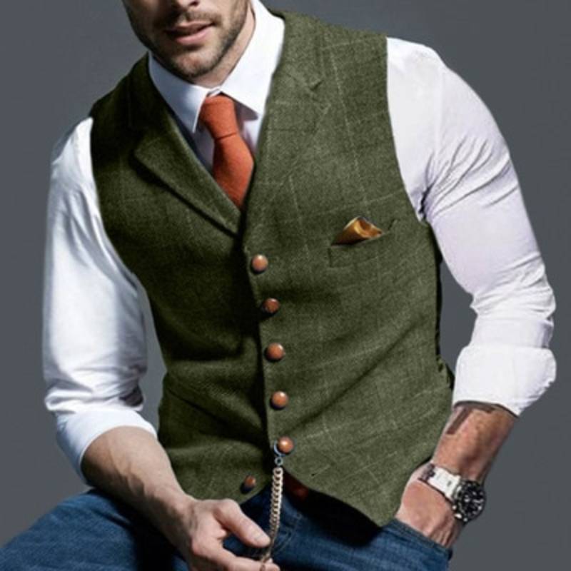 Elegant checked waistcoat