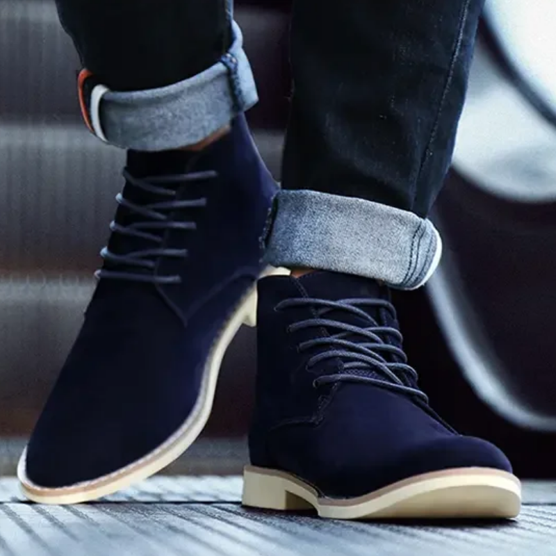 Classic suede chukka boots for men, comfortable casual shoes