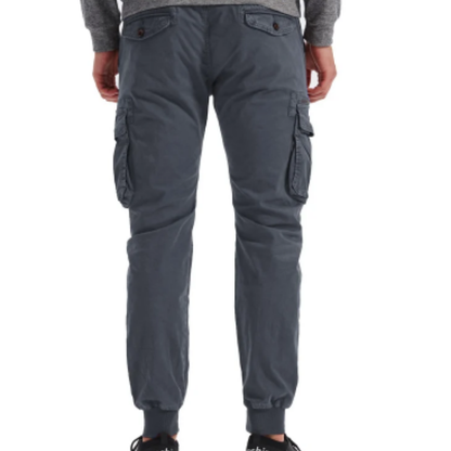 Wide drawstring - Cargo trousers for men - Comfortable outdoor trousers with pockets, elasticated waistband