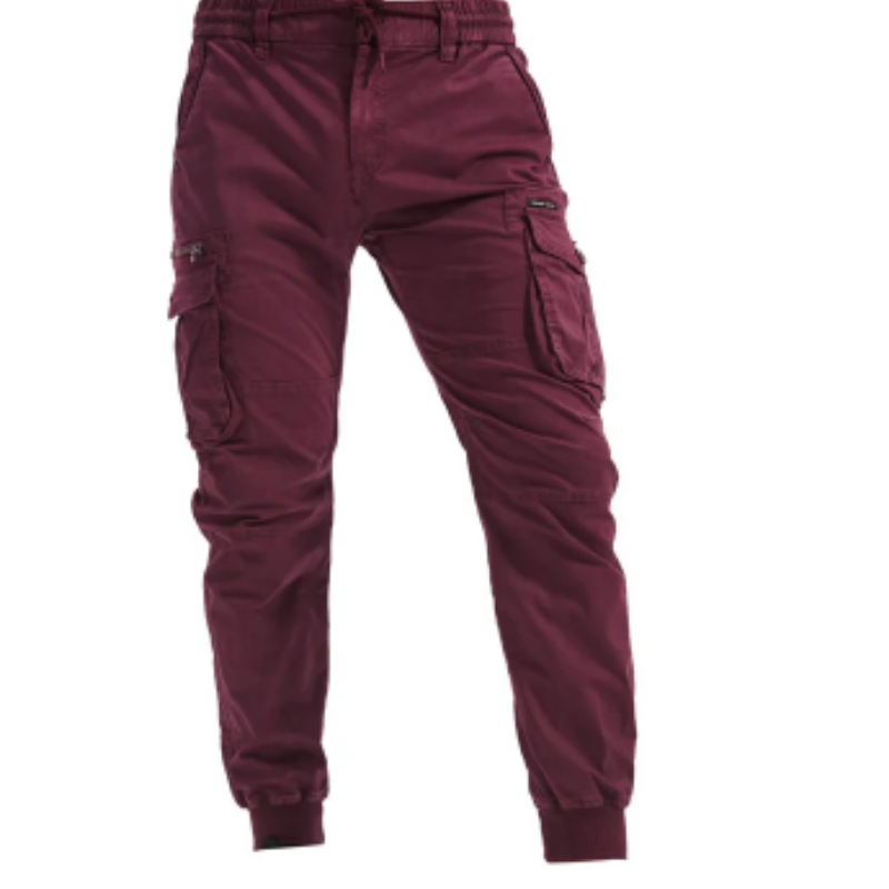 Wide drawstring - Cargo trousers for men - Comfortable outdoor trousers with pockets, elasticated waistband